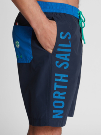 North Sails Zwemshort met Letterlogo - Navy Blue SS22