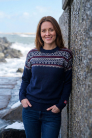 Arctic Circle Noorse Sweater - 100% merino wol -  navy