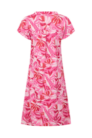 Weird Fish Suffolks Organic Cotton Printed Jersey Dress - Hot Pink