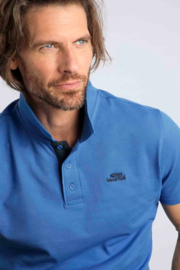 Weird Fish Miles Pique Polo Shirt - Blue Sapphire