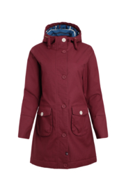 Weird Fish BEATRIX Wadded Waterproof Coat - Pinot Wine