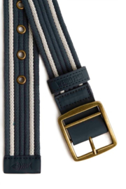 Weird Fish Marsh Woven Belt - Navy