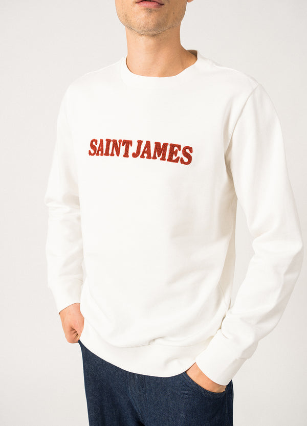 Saint James Solal Sweater -  Craie/Terracotta