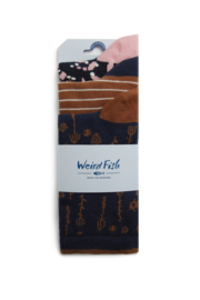 Weird Fish Parade Eco Patterned Socks  3 pack - Dark navy