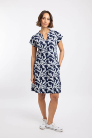 Weird Fish Suffolks Organic Cotton Printed Jersey Dress - Ink