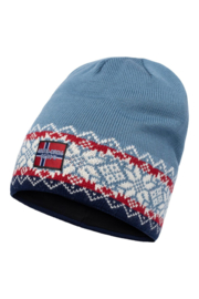 Arctic Circle Odin Beanie - Dark Grey / Light Blue / White /Dark Blue