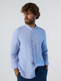 North Sails Shirt Long Sleeve Mandarine Collar - Acquarius