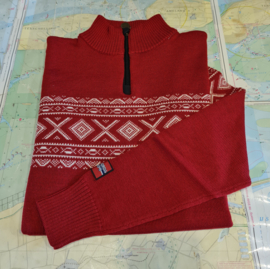 Arctic Circle Nanna Noorse Sweater Women - 100% merino wol -  deep red