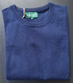 Emerald Style wollen trui met ronde hals uit 100% nieuwe lamswol - Navy Night