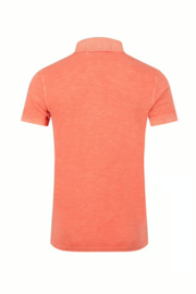 Weird Fish Indy Garment Dyed Polo - Dark Coral