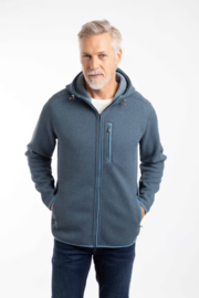 Weird Fish LOCKIE  Full Zip Bonded Fleece - Blue Mirage