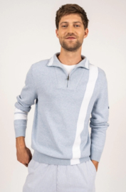 Saint James Bilbao sweater - Ciel Ch/Blanc