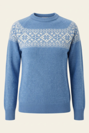 Emerald HARSO 100% Wollen Trui met Noors motief - Blue