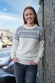 Arctic Circle Magne Noorse Sweater - 100% merino wol -  white