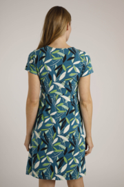 Weird Fish Simmee Organic Wrap Dress - Deep Sea Blue