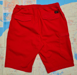 Paul & Shark Soft Strech Organic Cotton Cargo Bermuda - Red SS22