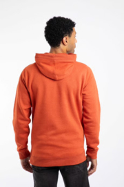 Weird Fish Bryant Graphic Pop Over Hoodie - Rust Leaves