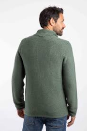 Weird Fish Transom Full Zip Eco Macaroni - Army Green