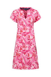 Weird Fish Suffolks Organic Cotton Printed Jersey Dress - Hot Pink