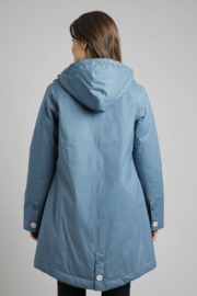 Weird Fish BEATRIX Wadded Waterproof Coat - Uniform Blue