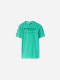 North Sails - T-SHIRT S/S W/GRAPHIC - Blarney Green -SS21