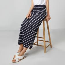 Henri Lloyd Maddie Maxi Skirt navy white stripe