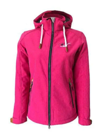 Dry Fashion Softshell Spiekeroog - Himbeere melange - Removable hood