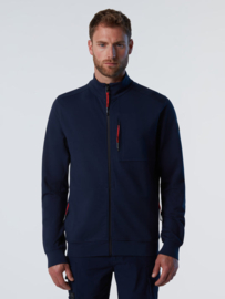 North Sails Full Zip Sweatshirt Interlock - Navy Blue