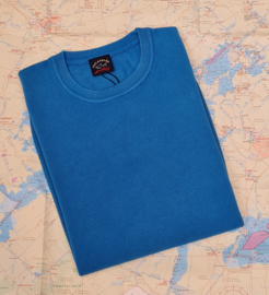 Paul & Shark Garment dyed organic cotton crew neck - cobalt blue