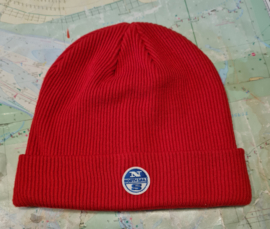 North Sails Beanie w/logo - Pompeian Red