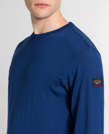 Paul & Shark 4 seasons merino wool round neck pull cobalt blue