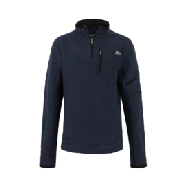 Weird Fish Caddis 1/4 zip Macaroni Eco-Cotton - Navy