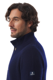Mousqueton Saintjean wollen vest met knopen - Marine