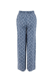 Weird Fish Zendaya Printed Double Cloth Wide Leg Trousers - Twilight