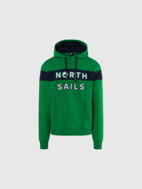 North Sails Hooded Sweatshirt Twill Branding - Green Bee