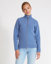 Holebrook Claire Fullzip WP Gebreide winddichte trui van wolmix -  Dove blue