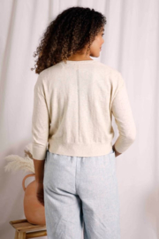 Weird Fish Limon Outfitter Cardigan - Light Cream