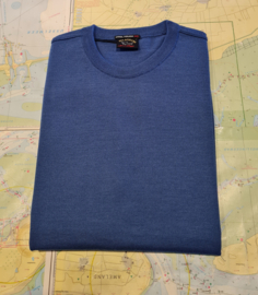 Paul & Shark 4 seasons merino wool round neck pull cobalt blue