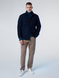 North Sails Flannel shirt with elbow patches - Navy Blue