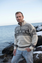 Norwool Noorse Trui  - 100% pure nieuwe wol - ecru (uniseks)