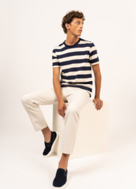 Saint James Pirou shirt ss - marine/ecru