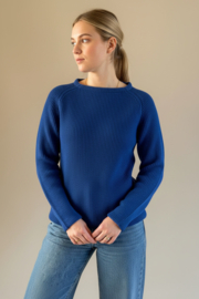 Emerald JURMO wollen trui met ronde hals  - kobalt blue