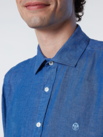 North Sails Shirt L/S Regular Spread Collar - Dark Denim