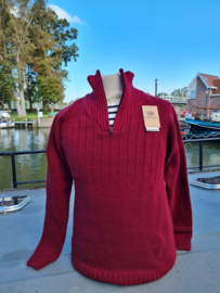 Emerald ALAND wool sweater 1/4 zip - Bordo