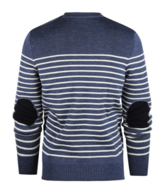 Saint James Binic Coud gestreepte wollen matrozentrui - Jean/Ecru/Marine