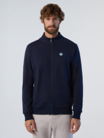 North Sails Basic Full Zip Sweatshirt- Navy Blue