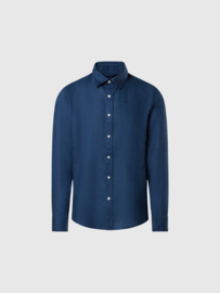 North Sails Shirt LS Regular Spread Collar - Dark Denim