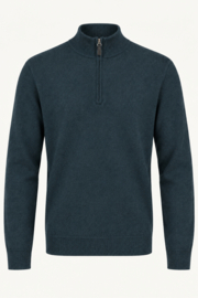 Emerald Style 100% lamswollen trui met 1/4 rits - Everglade