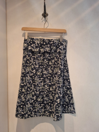 Weird Fish Malmo Organic Printed Jersey Skirt - Ink