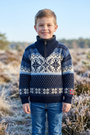 Arctic Circle Noorse Sweater Kids - 100% wol - Navy
